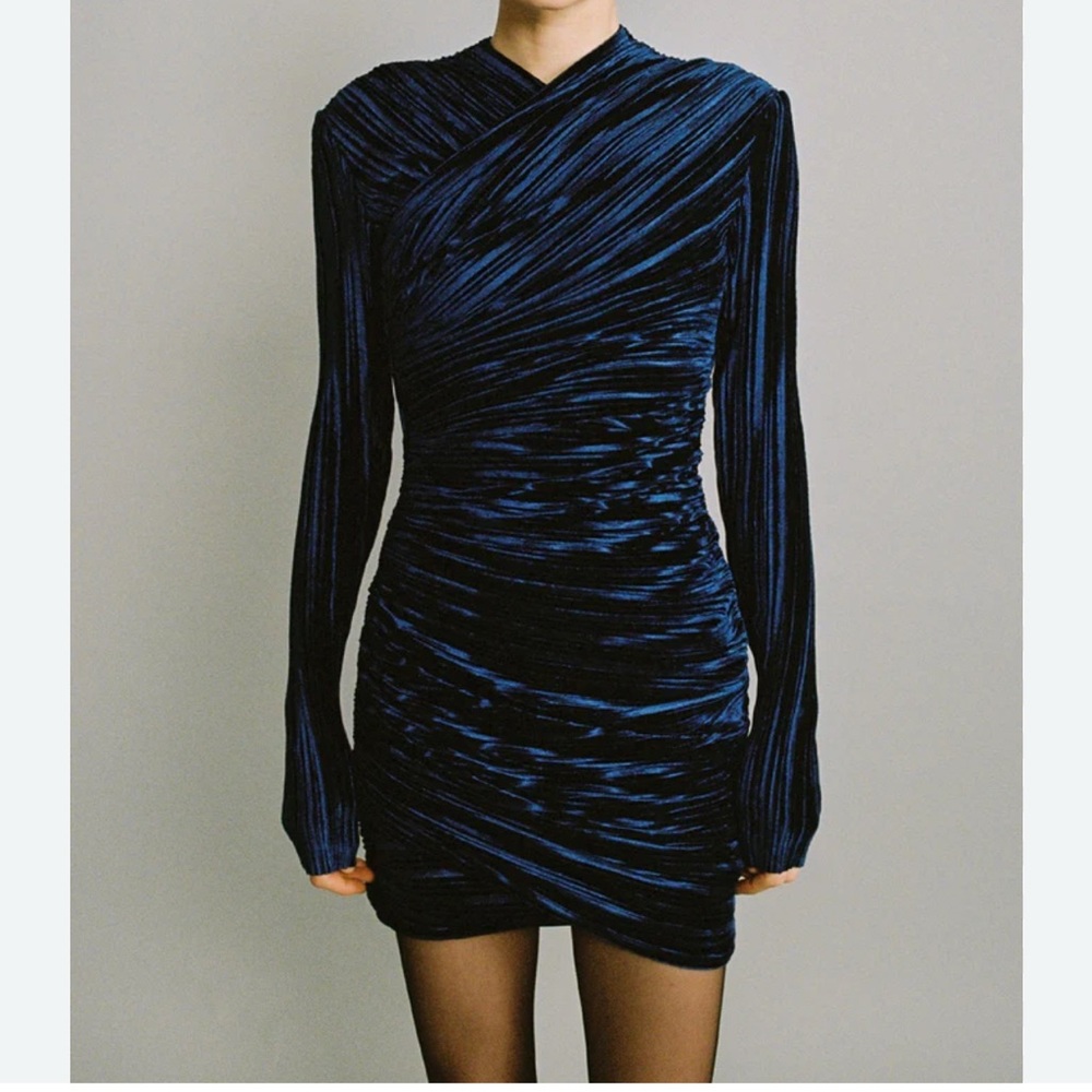 Sabina Musayev ursa dress in navy blue